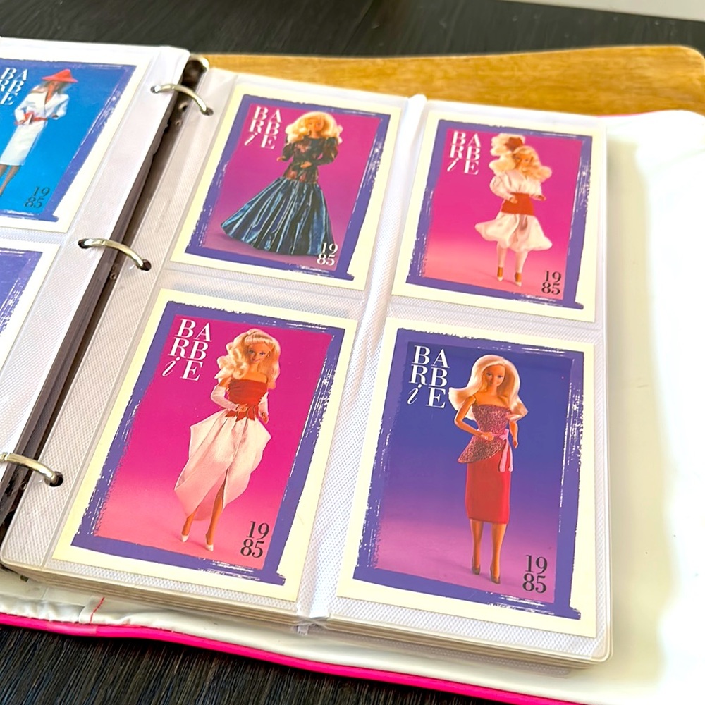 Barbie collection cards & case - vintage